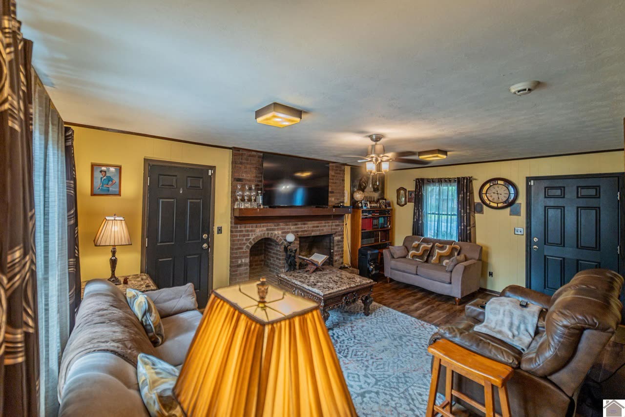 Family room sofa view