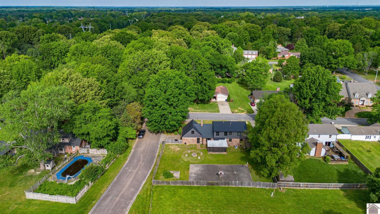 Aerial wooded lot